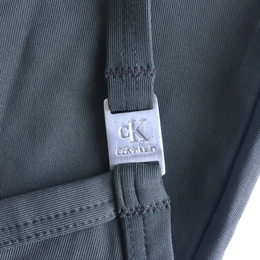 90’s Y2K Calvin Klein Olive Green Loungewear Tank Bra - Picture 6 of 9